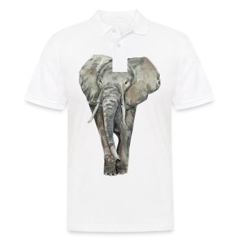 Éléphant - Polo Homme - blanc - Devant - Kai (181cm)
