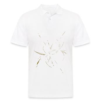 Goldene Linienkaskade - Männer Poloshirt - Weiß - Vorne - Kai (181cm)