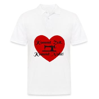 Kommt Zeit kommt Naht lustiger spruch nähen cool - Männer Poloshirt - Weiß - Vorne - Kai (181cm)
