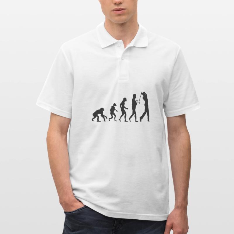 Golfer Evolution Golfspieler Golf evolution Männer Poloshirt