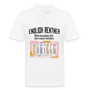 Rentner Zeitplan Tagesablauf - Männer Poloshirt - Weiß - Vorne - Kai (181cm)