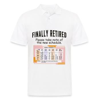 Rentner Zeitplan Tagesablauf - Männer Poloshirt - Weiß - Vorne - Kai (181cm)