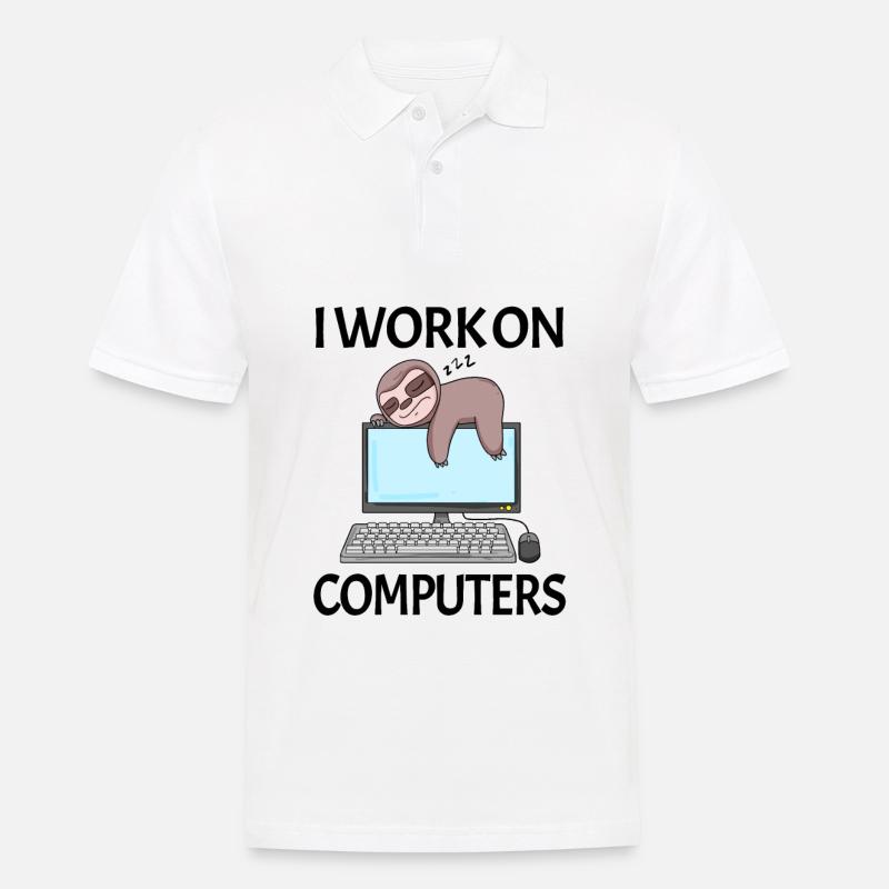 Computer Nerd Programmierer Herren Geschenk - Männer Poloshirt - Weiß
