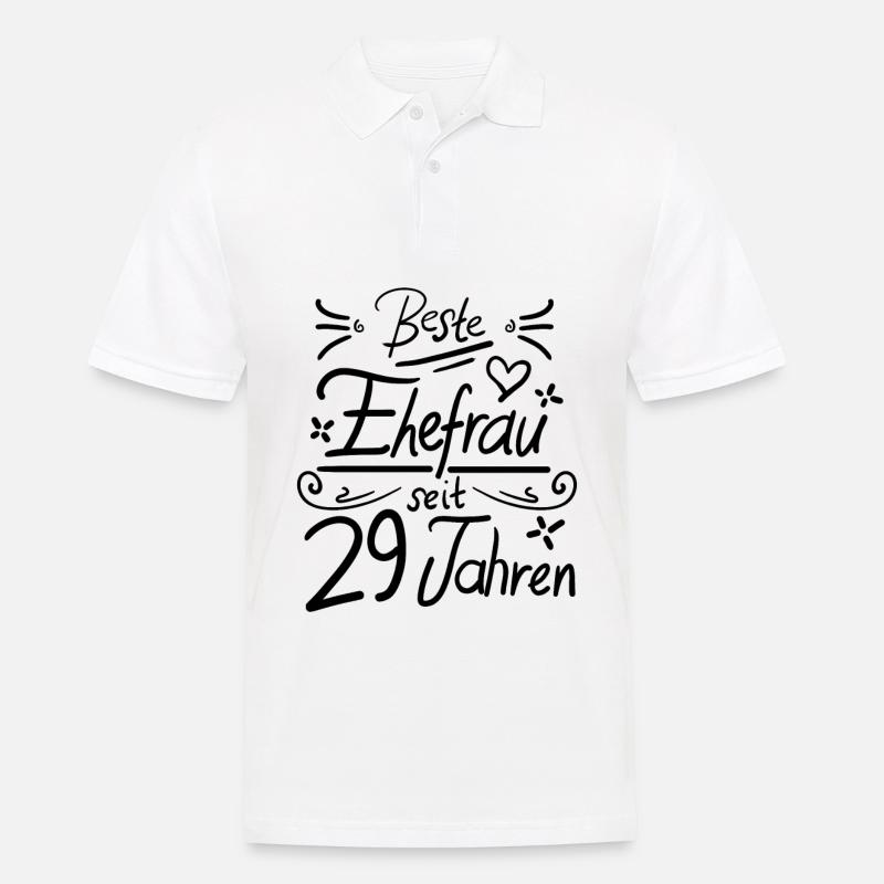 29. Hochzeitstag Ehe Geschenk - Männer Poloshirt - Weiß
