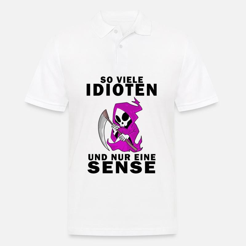 Sensenmann Damen Sarkastisch Provokation - Männer Poloshirt - Weiß