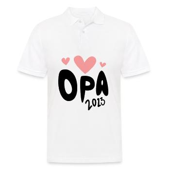 Opa 2023 - Opa werden - Bald Opa - Männer Poloshirt - Weiß - Vorne - Kai (181cm)