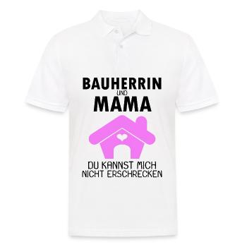 Bauherrin Mama Hausbau Baustelle Richtfest - Männer Poloshirt - Weiß - Vorne - Kai (181cm)