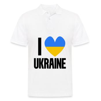 Ukraine - Polo Homme - blanc - Devant - Kai (181cm)