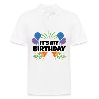 Birthday Kinder Geburtstag Its My Birthday - Männer Poloshirt - Weiß - Vorne - Kai (181cm)