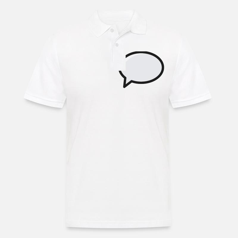 Sprechblase Comic Cartoon - Männer Poloshirt - Weiß