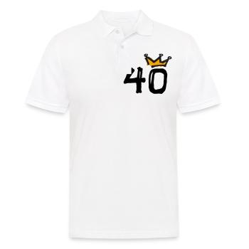 40e anniversaire Krone - Polo Homme - blanc - Devant - Kai (181cm)