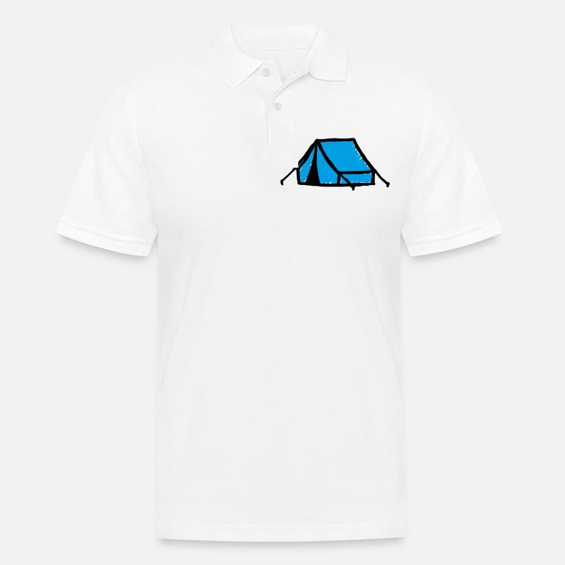 Zelt - Männer Poloshirt - Weiß