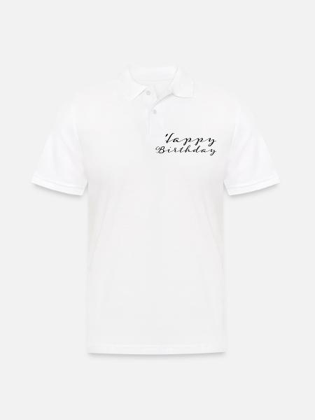 Happy Birthday - Men's Polo Shirt - white