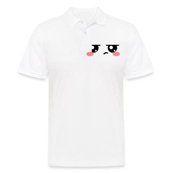 Annoyed Eyes Kawaii Sweet - Men's Polo Shirt - white - Front - Kai (181cm)