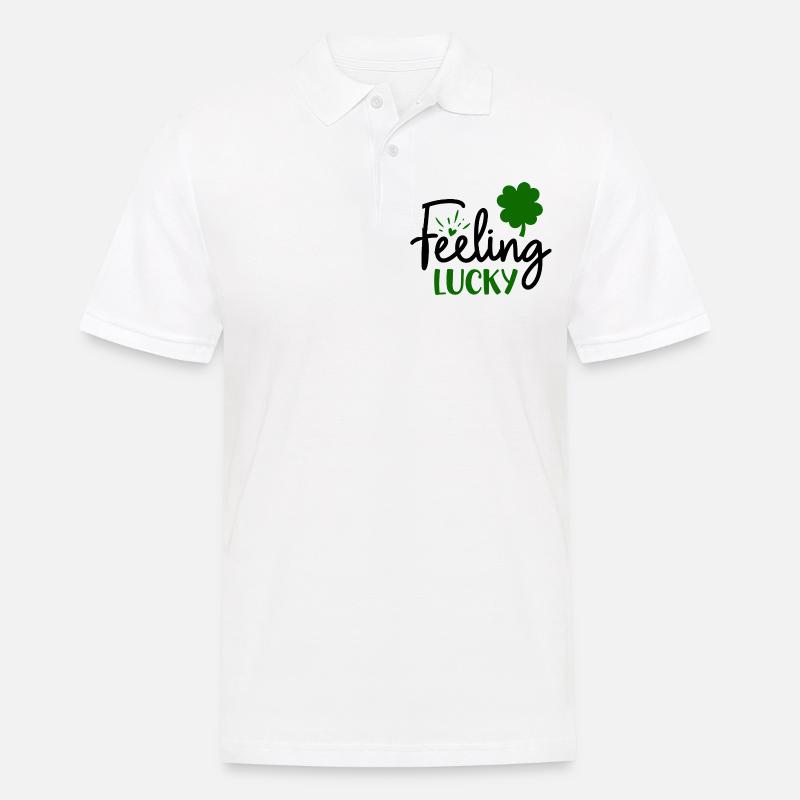 GLÜCKLICH SEIN - Männer Poloshirt - Weiß