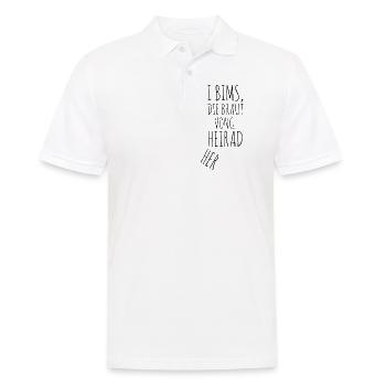 I bims die Braut lustiges Geschenk - Männer Poloshirt - Weiß - Vorne - Kai (181cm)