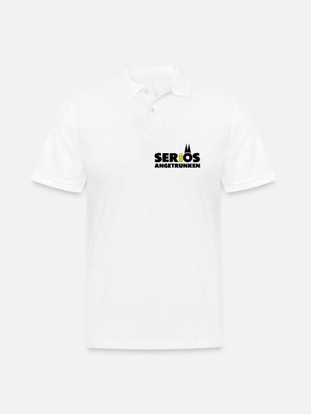 Seriös angetrunken mit Kölsch - Männer Poloshirt - Weiß