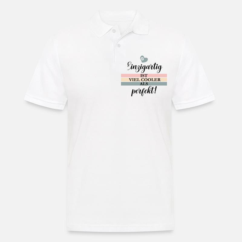 Einzigartig - Männer Poloshirt - Weiß
