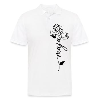Maja Name Vorname Namensblume - Männer Poloshirt - Weiß - Vorne - Kai (181cm)