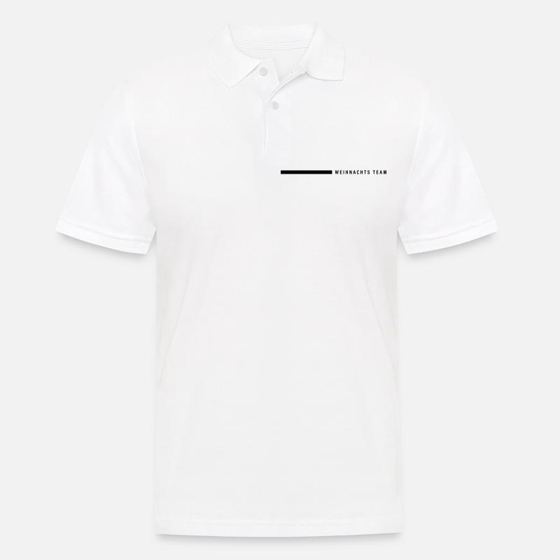 Ligne d’équipe de Noël - Polo Homme - blanc