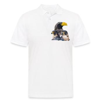 Riesenpigargo und Wanderfalke - Männer Poloshirt - Weiß - Vorne - Kai (181cm)