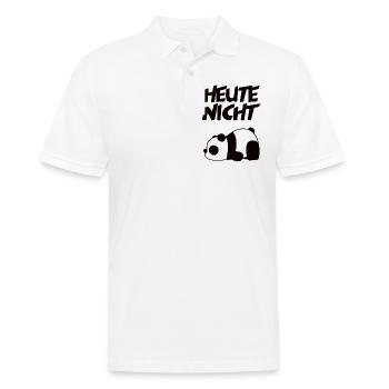 Heute Nicht Panda - Männer Poloshirt - Weiß - Vorne - Kai (181cm)