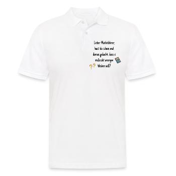Mathelehrer Spruch Rechnen Mathe Geschenk - Männer Poloshirt - Weiß - Vorne - Kai (181cm)