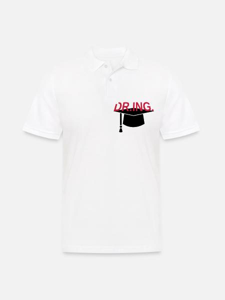 Doktor Doktortitel Doktorand Promotion Ingenieur - Männer Poloshirt - Weiß