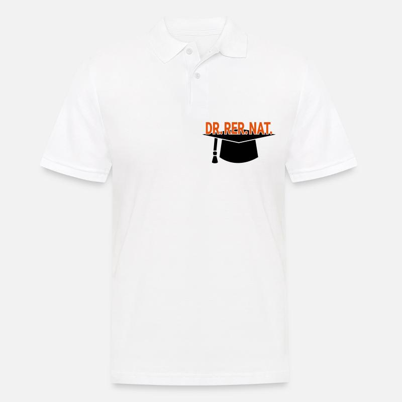 Doktorhut Dr. Promotion Geschenk zum Abschluss - Männer Poloshirt - Weiß