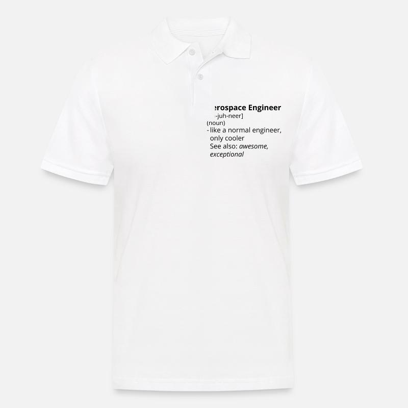 Aerospace Engineer Definition Description - Männer Poloshirt - Weiß