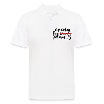 Living The Plan B - Männer Poloshirt - Weiß - Vorne - Kai (181cm)