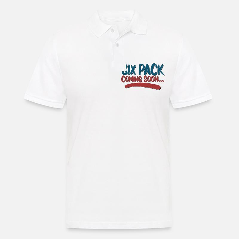 Six Pack Coming Soon 30 - Männer Poloshirt - Weiß