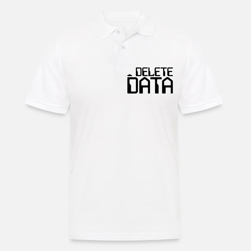 I Delete Data - Männer Poloshirt - Weiß