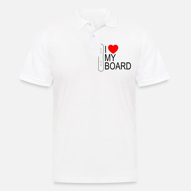 Snowboard - Männer Poloshirt - Weiß