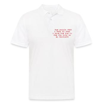 J’embrasse des gens que je déteste 3 - Polo Homme - blanc - Devant - Kai (181cm)
