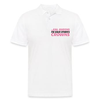 Real Queens Fix Each Other's Crowns 4 - Männer Poloshirt - Weiß - Vorne - Kai (181cm)