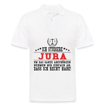 Jura Student Jurist Rechtsanwalt Richter Geschenk - Männer Poloshirt - Weiß - Vorne - Kai (181cm)