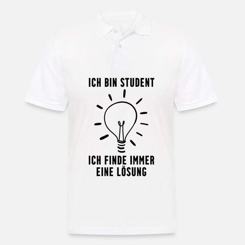 Student - Männer Poloshirt - Weiß