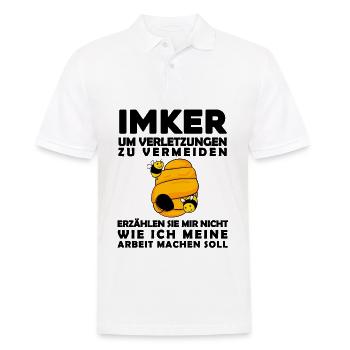 Imker Imkerei Honig Bienen - Männer Poloshirt - Weiß - Vorne - Kai (181cm)