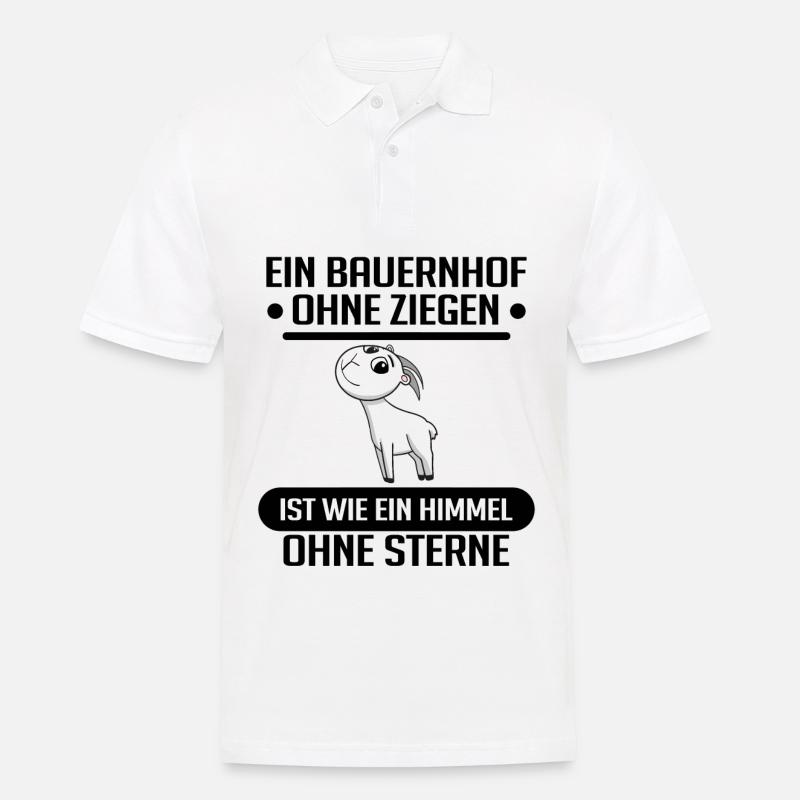 Ziege Ziegenbock Bock - Männer Poloshirt - Weiß