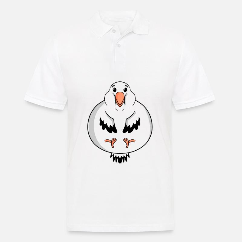 Fett Möwe Körperfett - Männer Poloshirt - Weiß