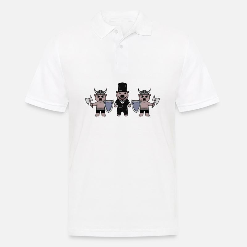 Bräutigam Security Wikinger - Männer Poloshirt - Weiß