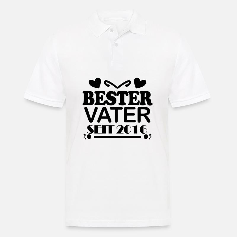 Bester Vater seit 2016 - Männer Poloshirt - Weiß