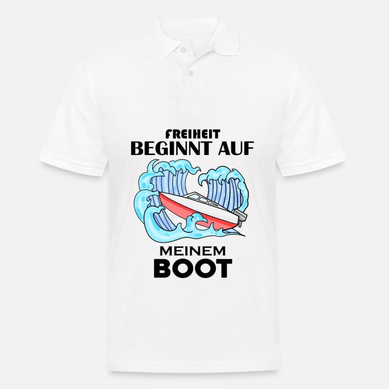 Boot Spruch Geschenk - Männer Poloshirt - Weiß