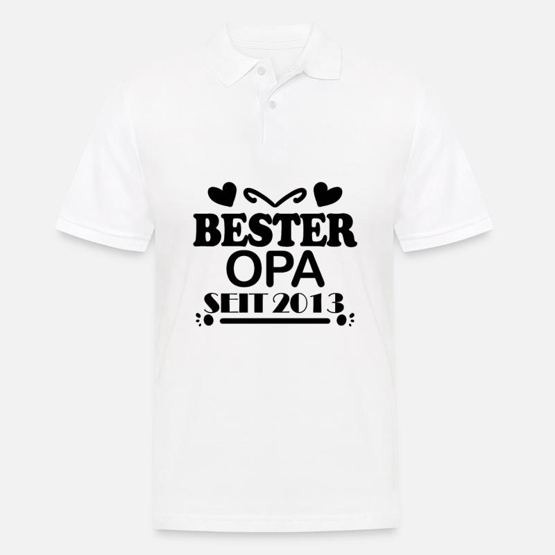 Bester Opa seit 2013 - Männer Poloshirt - Weiß