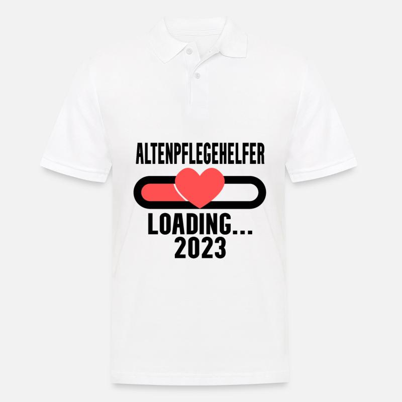 Altenpflegehelfer Beruf Loading 2023 - Männer Poloshirt - Weiß