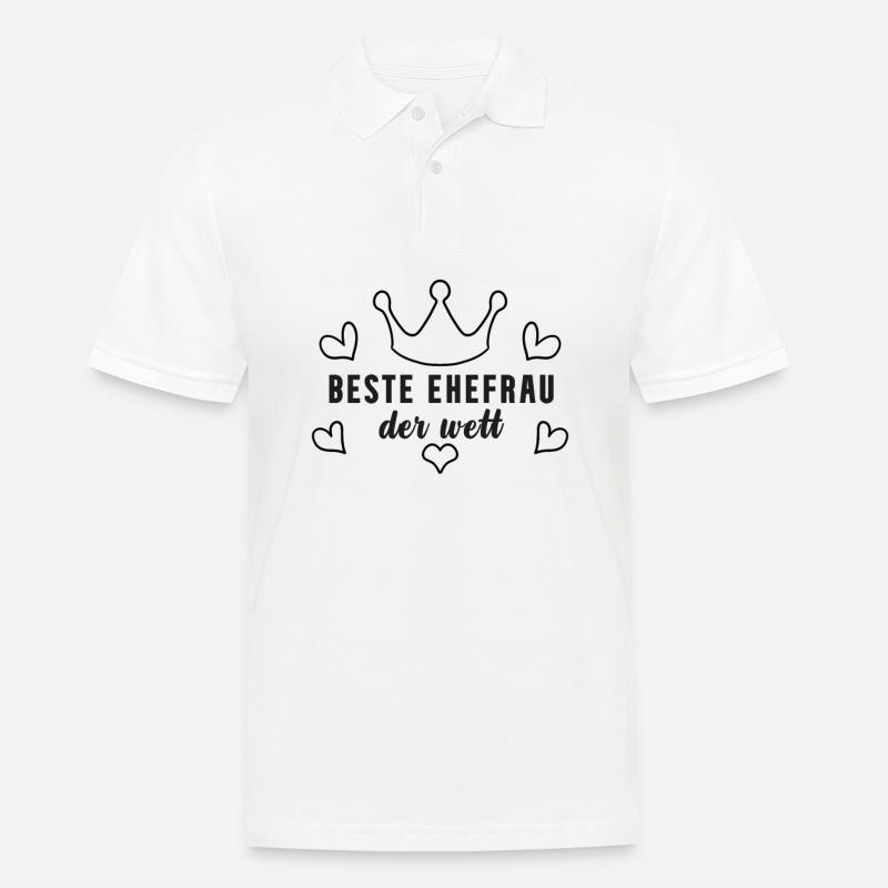 Beste Ehefrau Geschenk - Männer Poloshirt - Weiß
