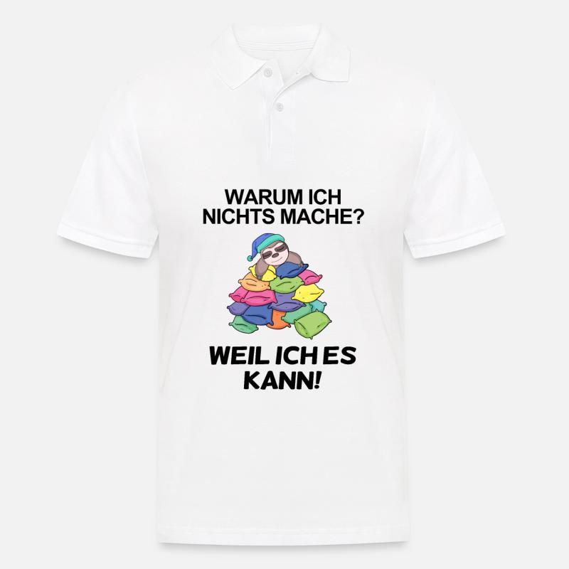 Lustiger Spruch - Nichts machen - Männer Poloshirt - Weiß