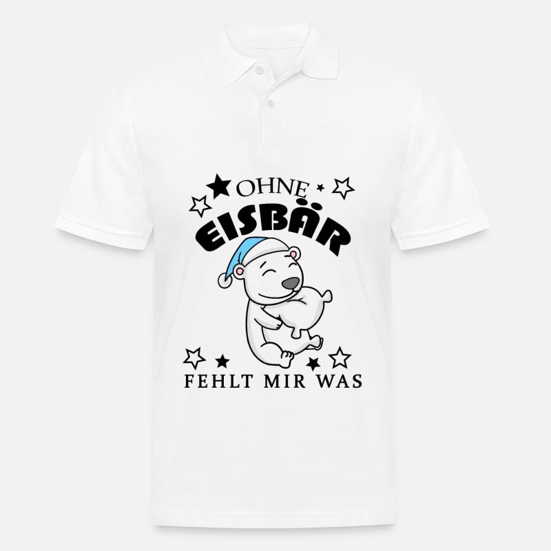 Eisbär - Männer Poloshirt - Weiß