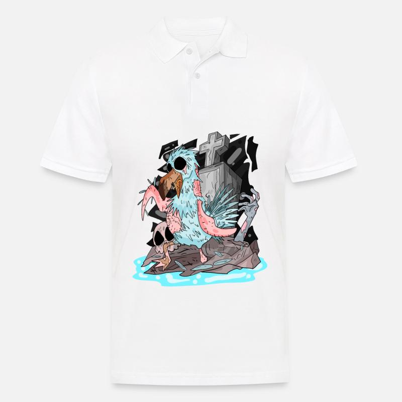 Zombie Möwe - Männer Poloshirt - Weiß